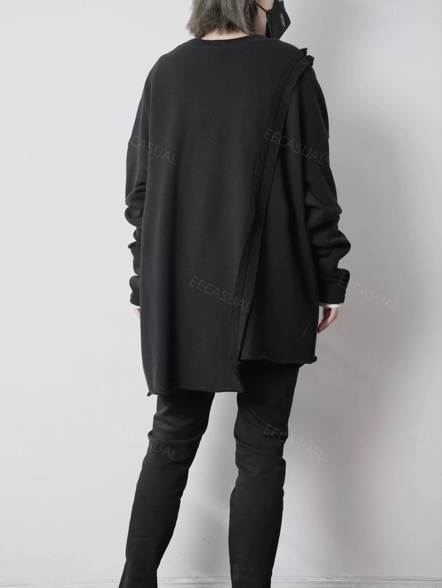 Y's Yohji Yamamoto Black Asymmetrical Sweatshirt Size M / US 6-8 / IT 42-44 - 9 Thumbnail