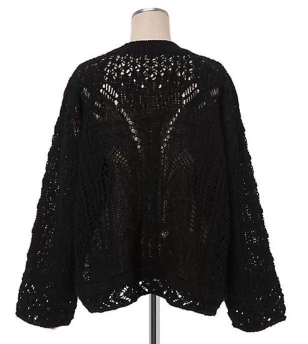 Other Mame Kurogouchi Black Lace Cardigan Size M / US 6-8 / IT 42-44 - 2 Thumbnail