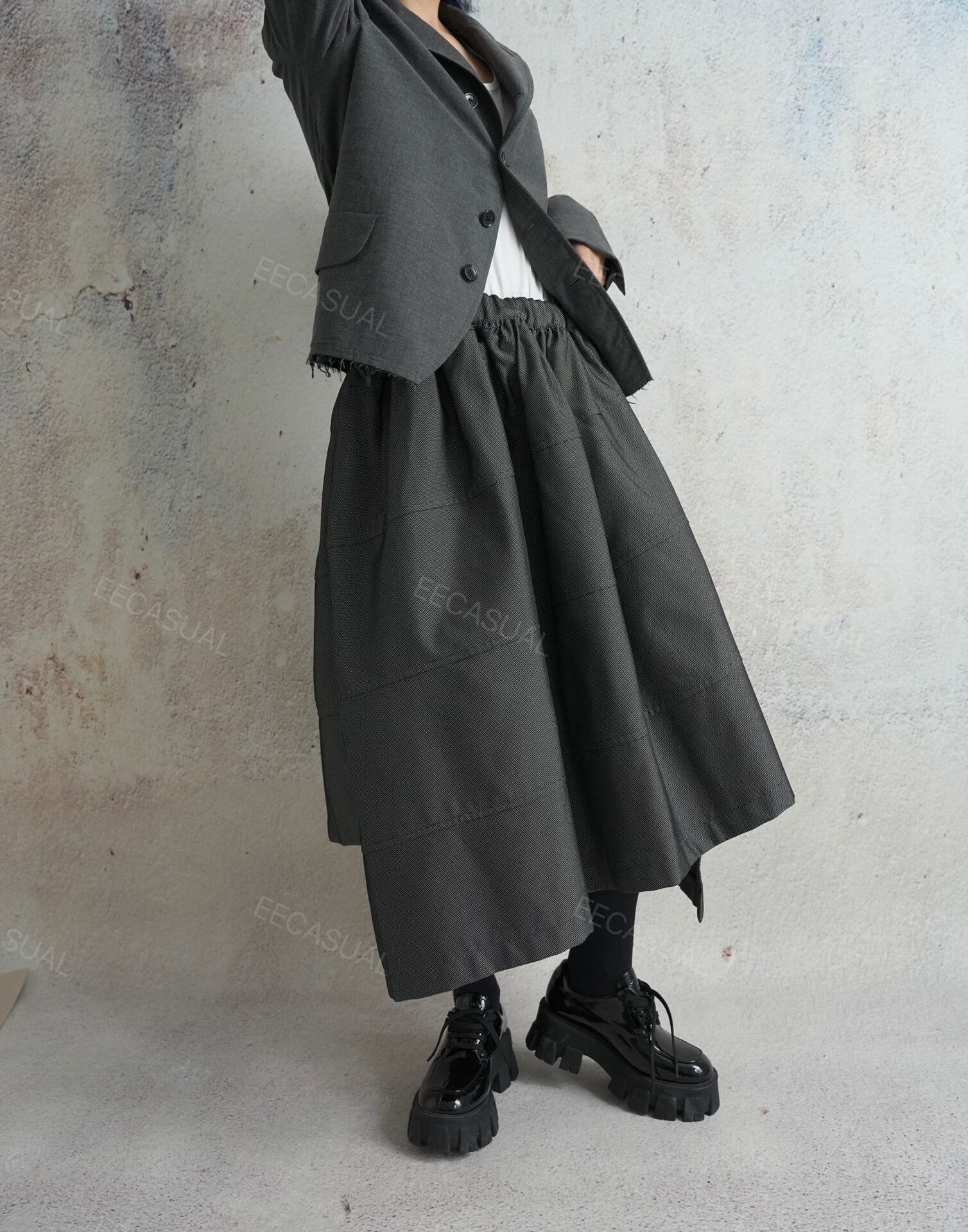 Comme des Garcons CDG Rei Kawakubo Gray Fringe Blazer Size XS / US 0-2 / IT 36-38 - 6 Thumbnail
