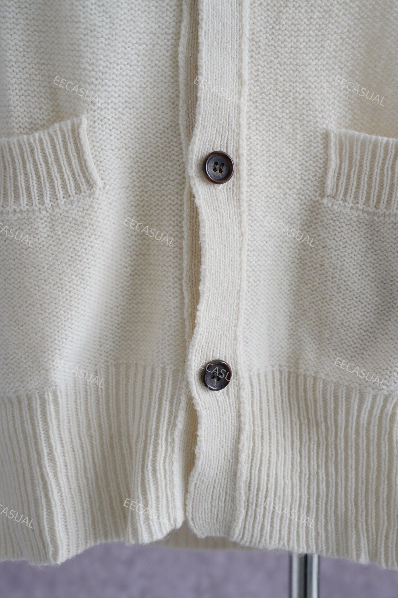 Yashi Yamamuri Yohji Yamamoto White Wool Cardigan Sweater Size L / US 10 / IT 46 - 8 Thumbnail