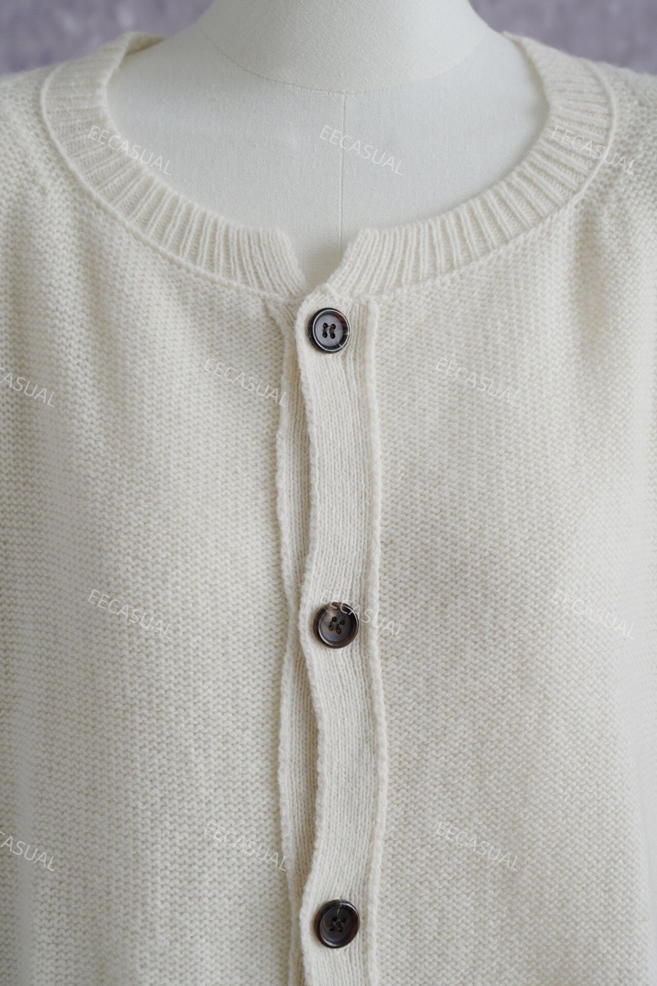 Yashi Yamamuri Yohji Yamamoto White Wool Cardigan Sweater Size L / US 10 / IT 46 - 7 Thumbnail