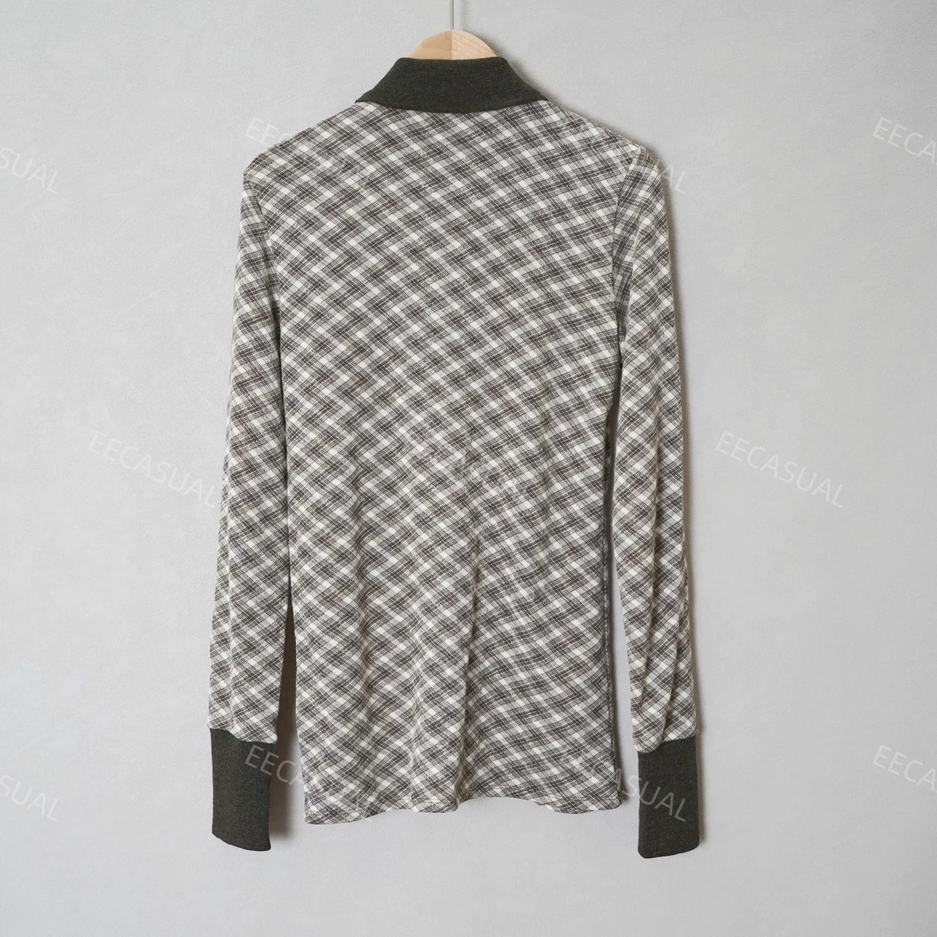 BP. Beautiful People Brown Plaid Wool Sweater Size S / US 4 / IT 40 - 2 Thumbnail