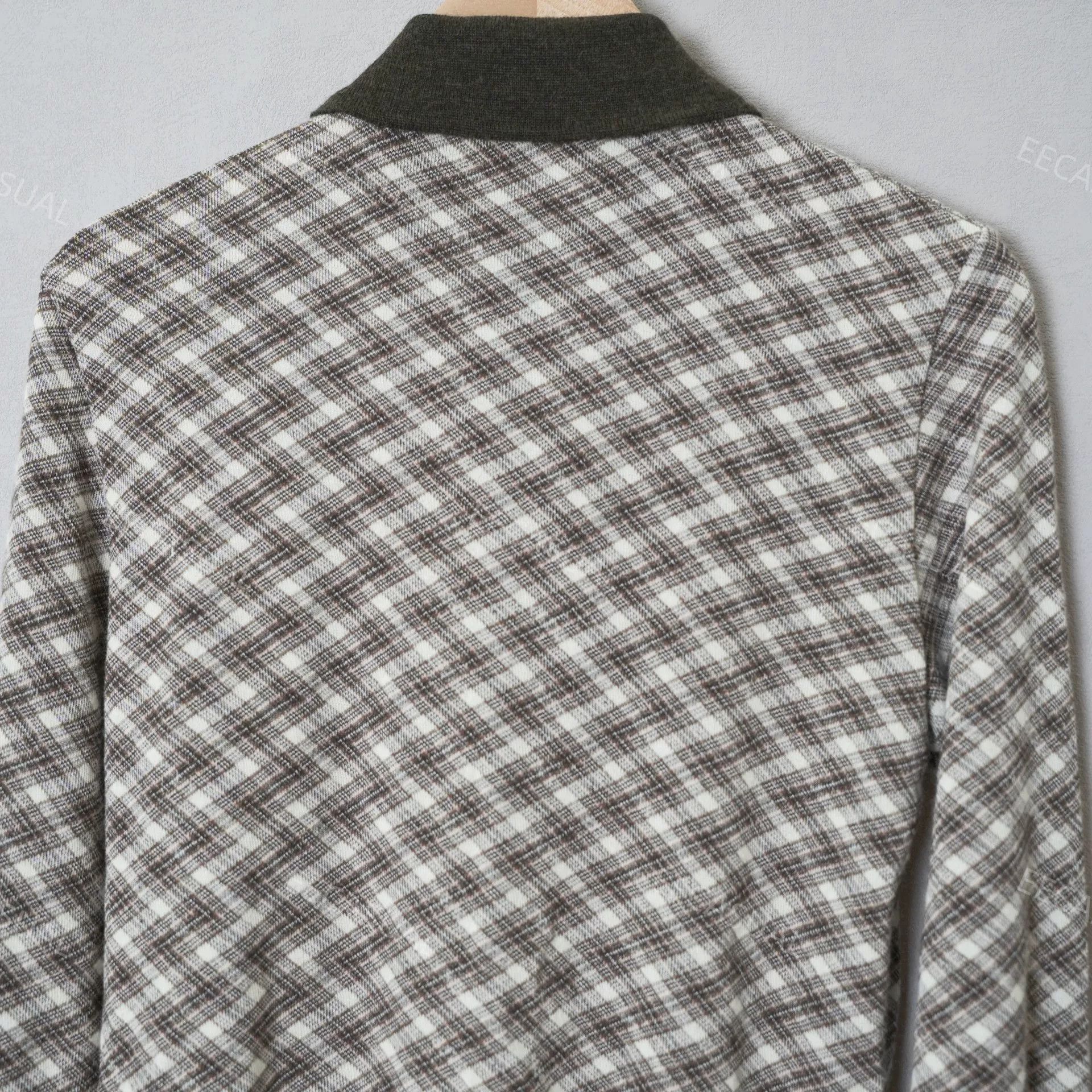 BP. Beautiful People Brown Plaid Wool Sweater Size S / US 4 / IT 40 - 7 Thumbnail