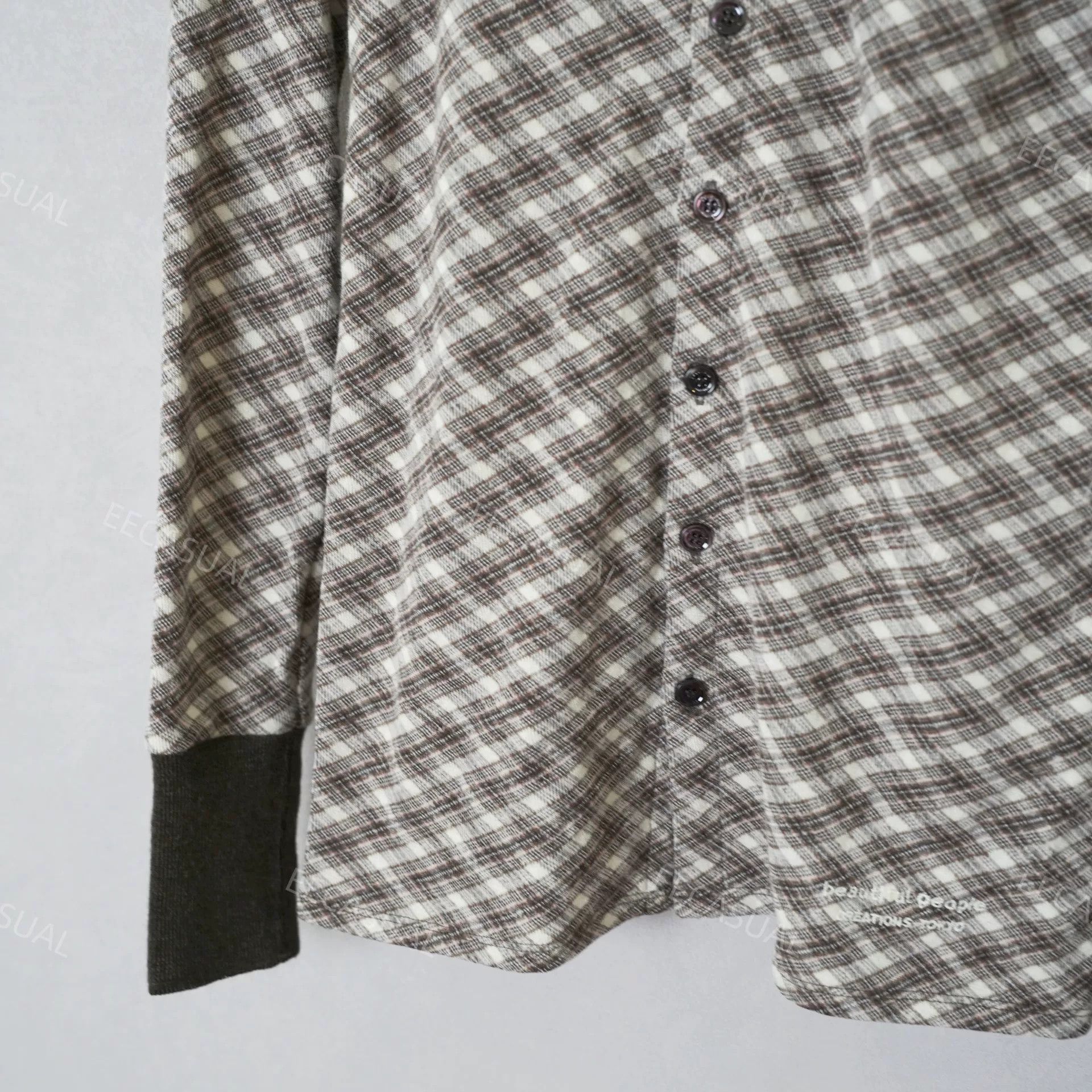 BP. Beautiful People Brown Plaid Wool Sweater Size S / US 4 / IT 40 - 6 Thumbnail