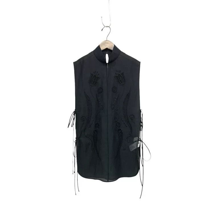 Other Black Embroidered Sheer Vest Top Size M / US 6-8 / IT 42-44 - 4 Thumbnail