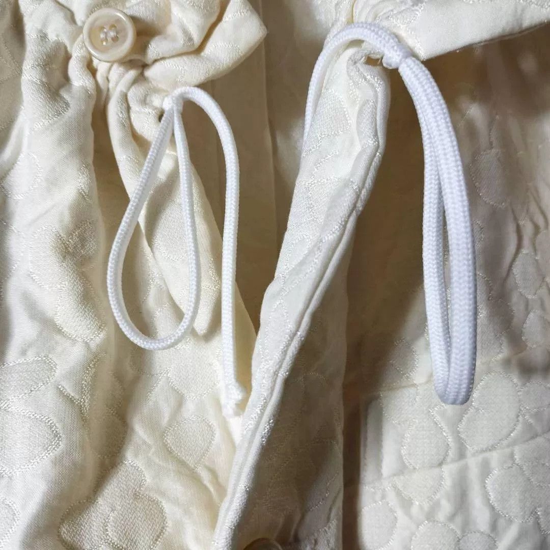 Comme des Garcons White Textured Flower Blazer Jacket Size S / US 4 / IT 40 - 5 Thumbnail