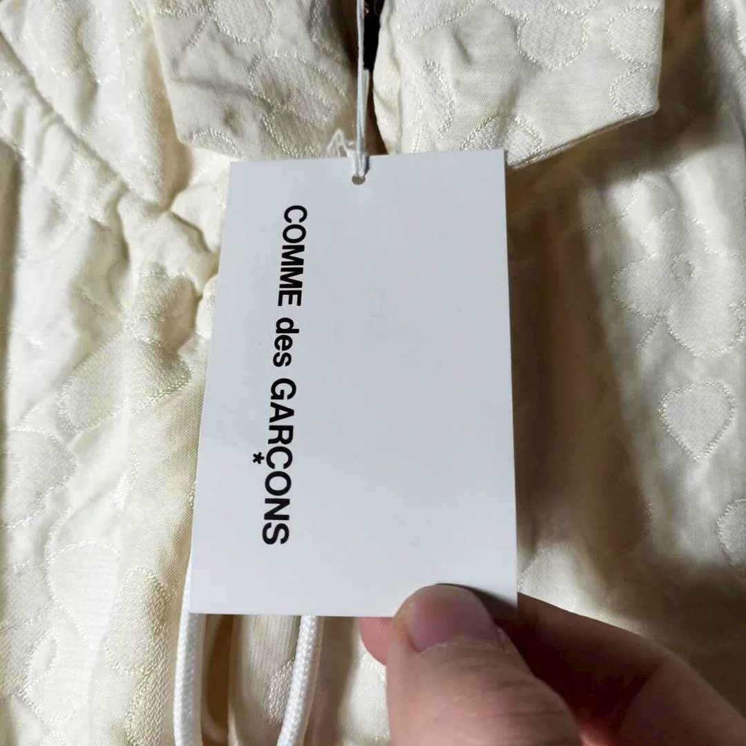 Comme des Garcons White Textured Flower Blazer Jacket Size S / US 4 / IT 40 - 9 Thumbnail