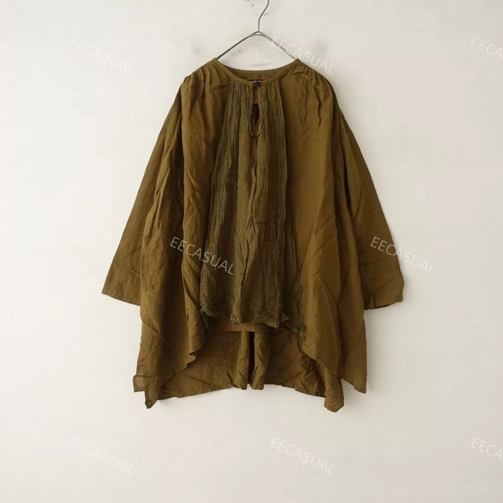 Pas de Calais Pas de Calais Khaki Midi Skirt Size 36" / US 14 / IT 50 - 2 Thumbnail