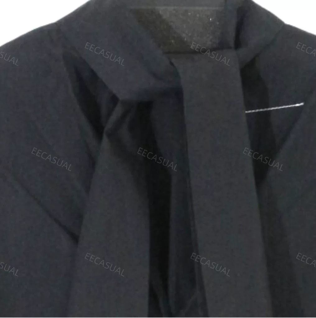 MM6 Black High Neck Shirt with Bow Size XS / US 0-2 / IT 36-38 - 3 Thumbnail