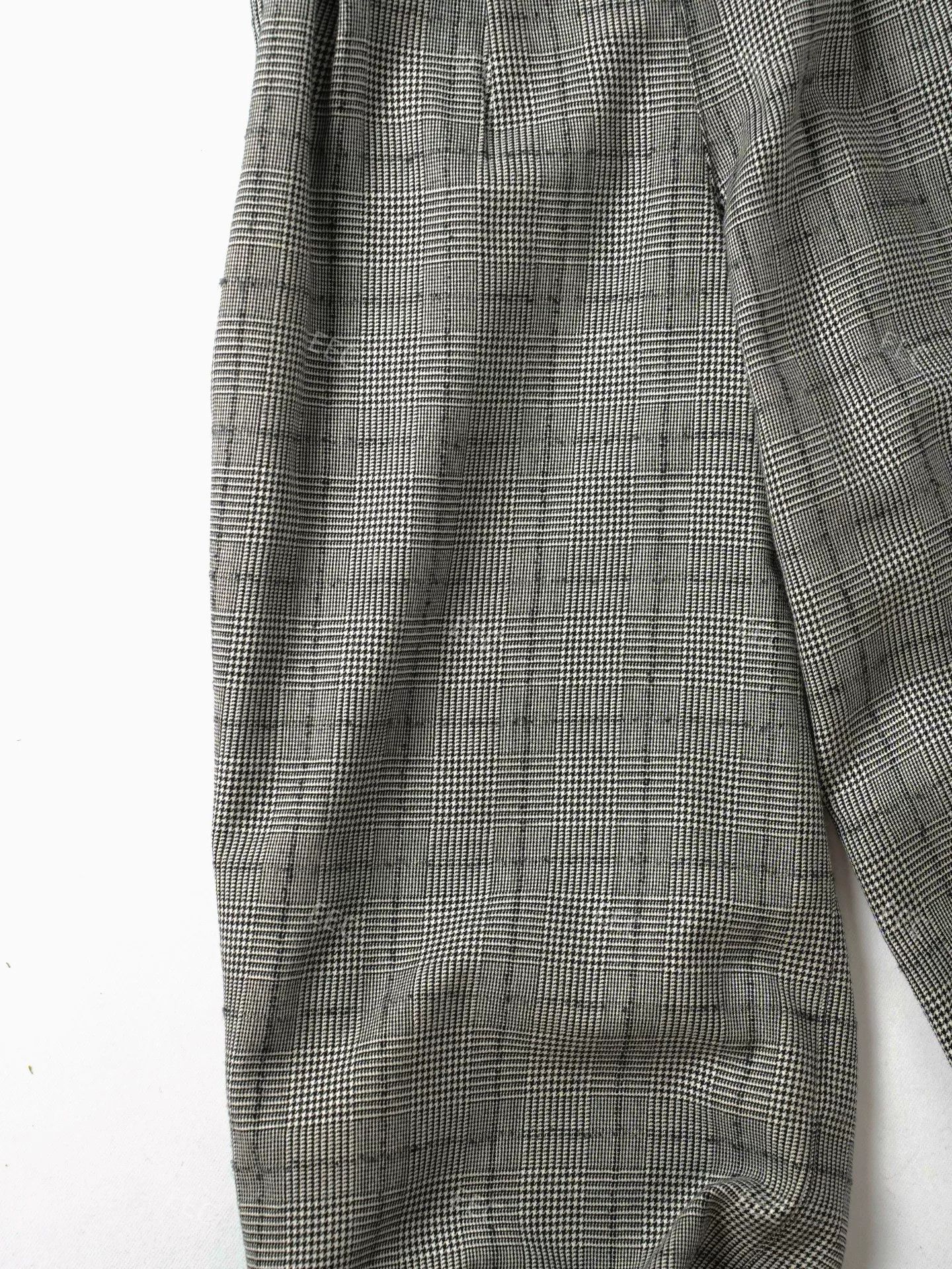 Comme des Garcons Gray Checkered Wool Wide-Leg Trousers Size 26" / US 2 / IT 38 - 5 Thumbnail
