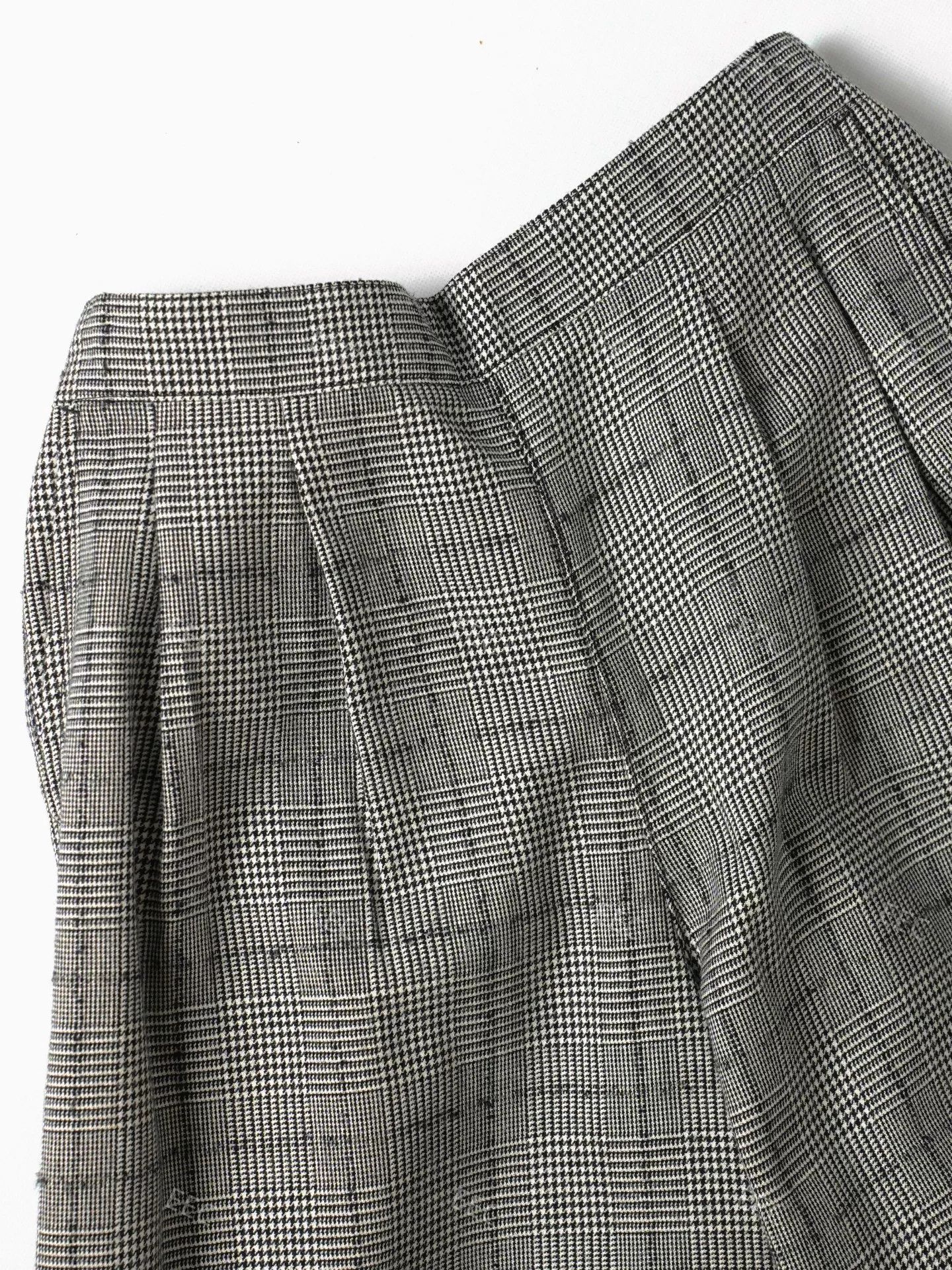 Comme des Garcons Gray Checkered Wool Wide-Leg Trousers Size 26" / US 2 / IT 38 - 7 Thumbnail