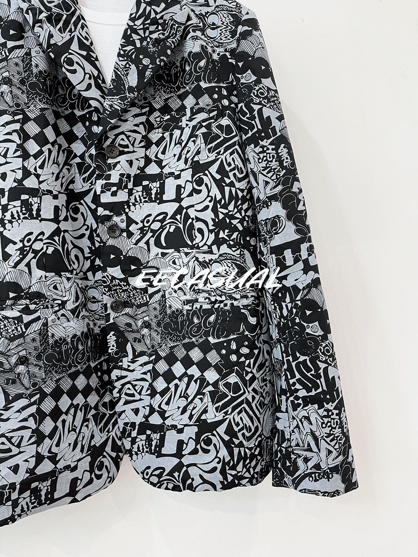 Comme des Garcons CDG Graffiti Wool Suit Jacket Size US L / EU 52-54 / 3 - 6 Thumbnail
