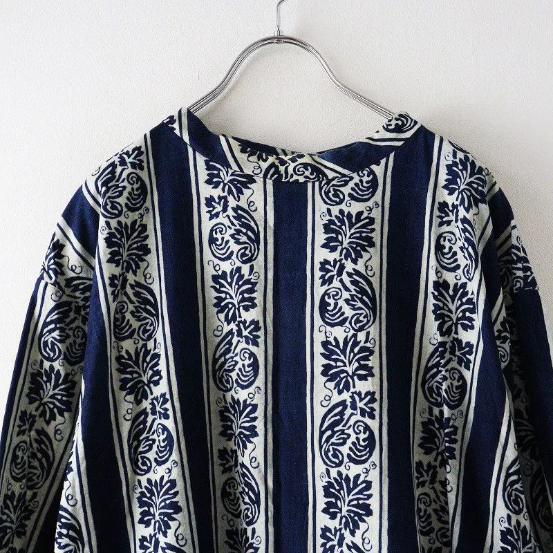 45rpm Blue Dyed Floral Long Dress Size M / US 6-8 / IT 42-44 - 9 Thumbnail