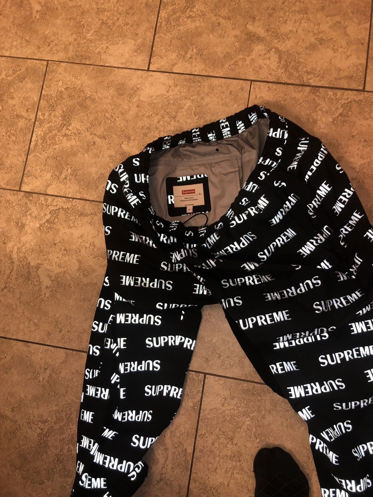 Supreme reflective pants sales