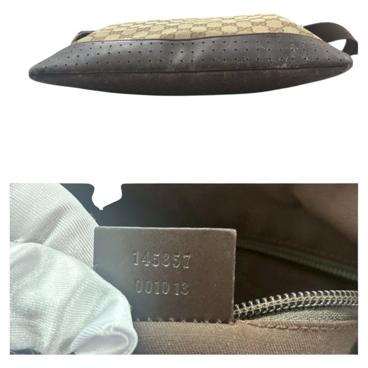 Gucci Gucci Gucci GG Canvas Leather Shoulder Bag Textile Shoulder Bag 145857 DUTY FREE for USA Size ONE SIZE - 4 Thumbnail
