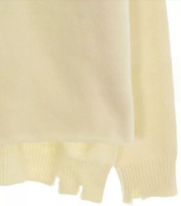 Maison Margiela Maison Margiela White Knit Sweater Size S / US 4 / IT 40 - 6 Thumbnail