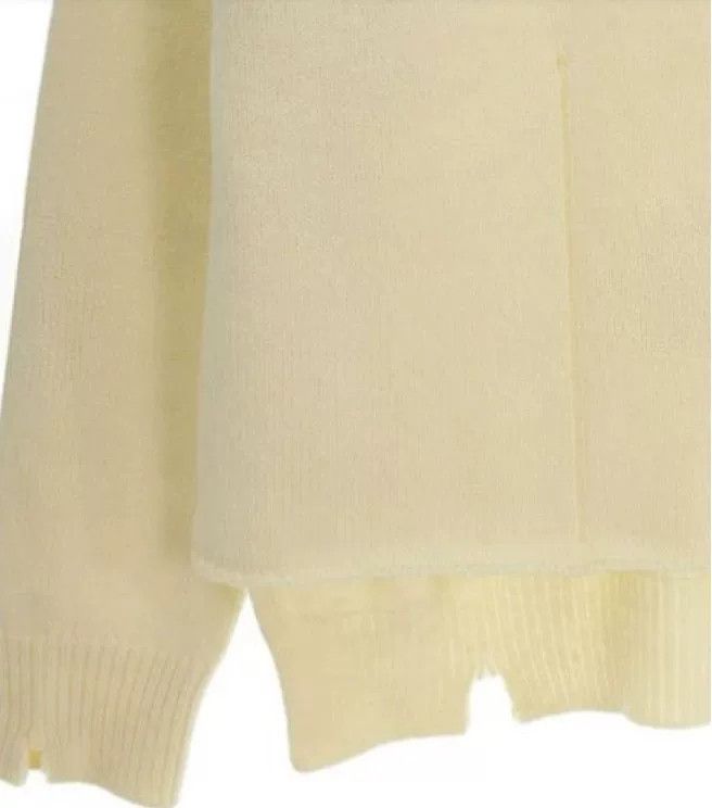 Maison Margiela Maison Margiela White Knit Sweater Size S / US 4 / IT 40 - 7 Thumbnail