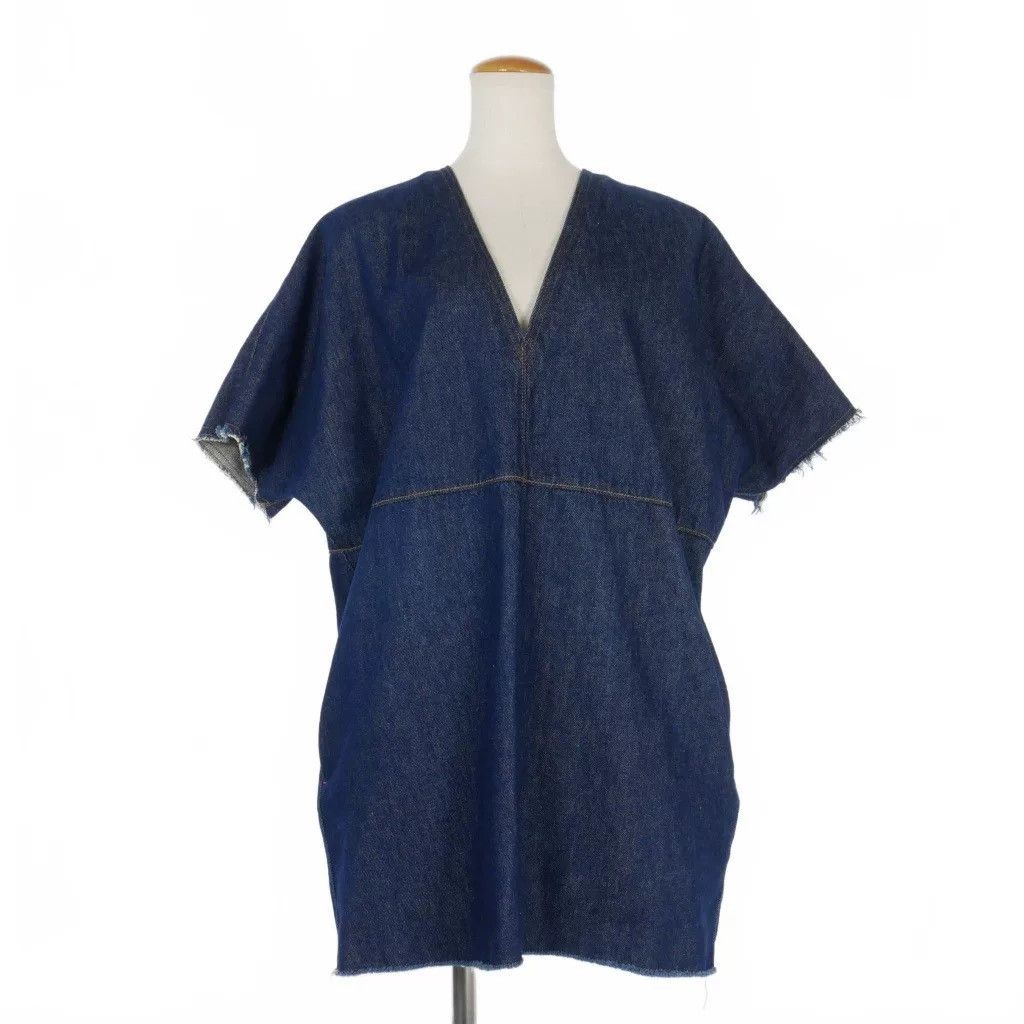 MM6 MM6 Maison Margiela Denim V-Neck Top Size XS / US 0-2 / IT 36-38 - 2 Thumbnail