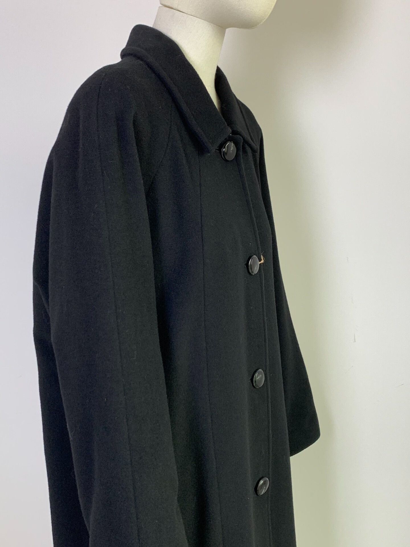 Other Black Cashmere Overcoat with Collar Size L / US 10 / IT 46 - 4 Thumbnail
