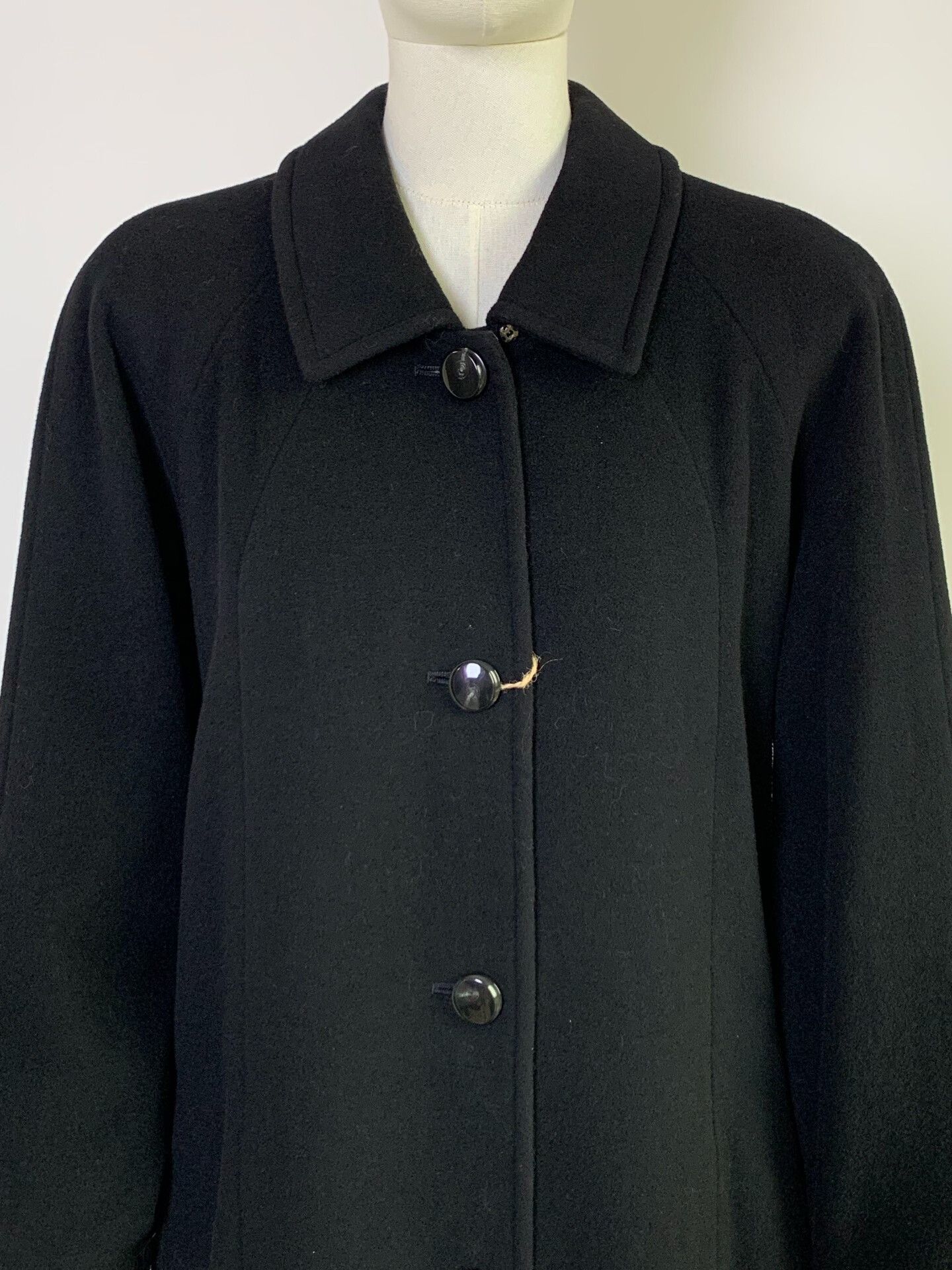 Other Black Cashmere Overcoat with Collar Size L / US 10 / IT 46 - 3 Thumbnail