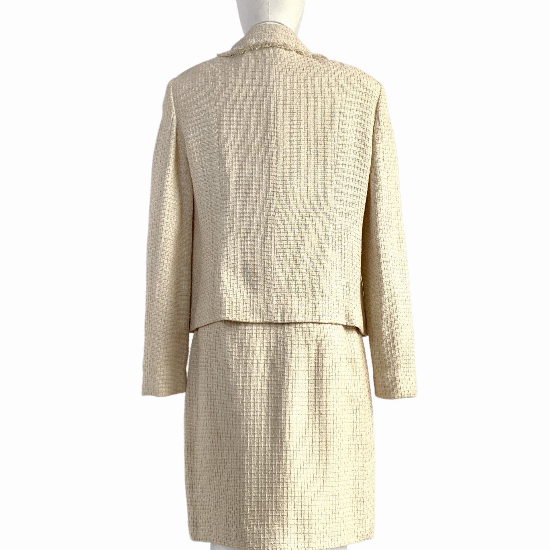 Other Beige Fringed Tweed Two-Piece Set Size 24" / US 00 / IT 34 - 2 Thumbnail