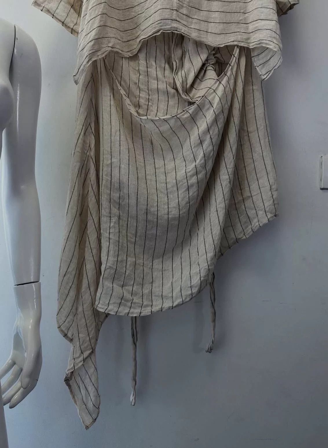 Y's Y's Yohji Yamamoto Striped Long Shirt Jacket Size L / US 10 / IT 46 - 5 Thumbnail