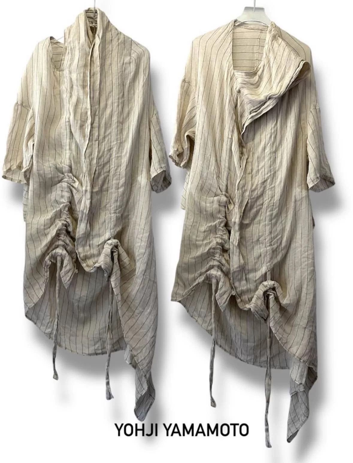 Y's Y's Yohji Yamamoto Striped Long Shirt Jacket Size L / US 10 / IT 46 - 2 Thumbnail