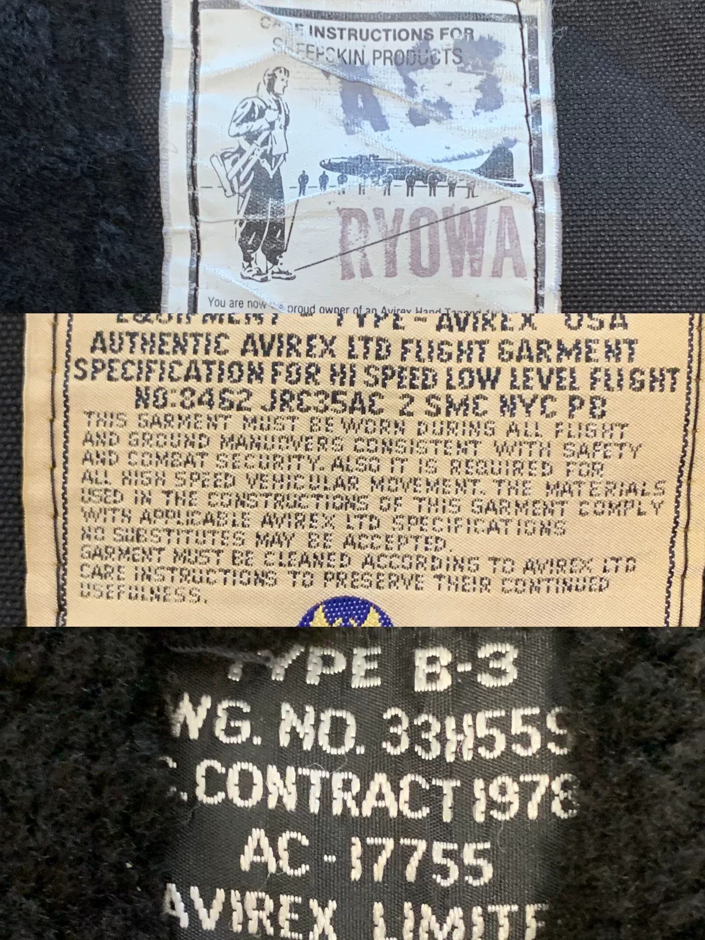 Avirex Avirex B3 Sheepskin Flight Jacket Size US XS / EU 42 / 0 - 7 Thumbnail