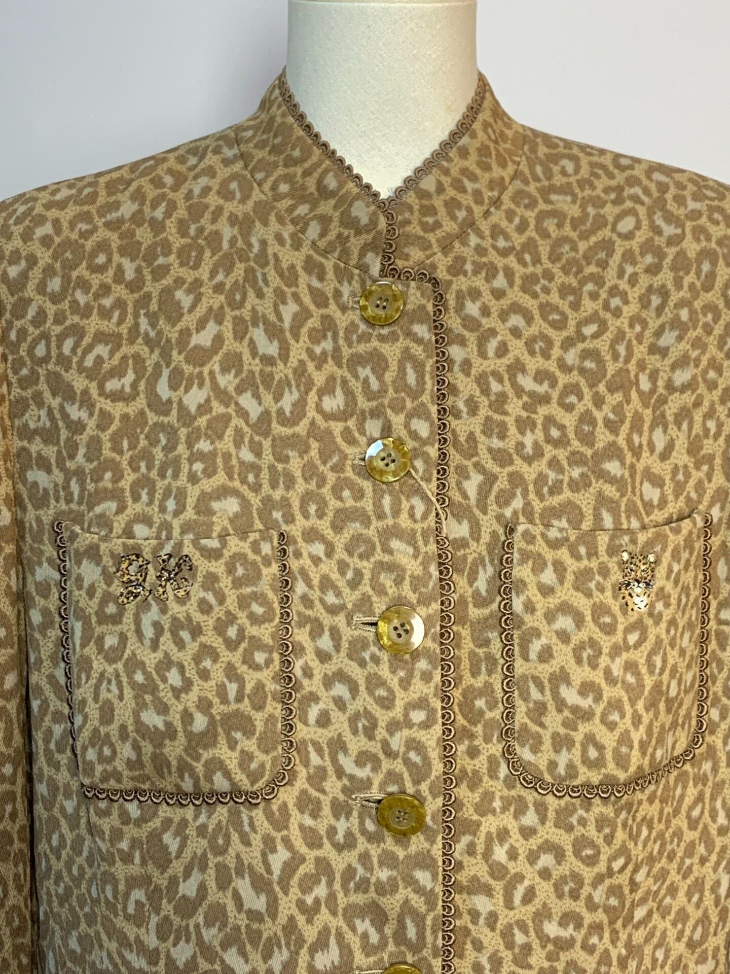 YITAI Italian Leopard Print Jacket for Spring Autumn Size L / US 10 / IT 46 - 4 Thumbnail