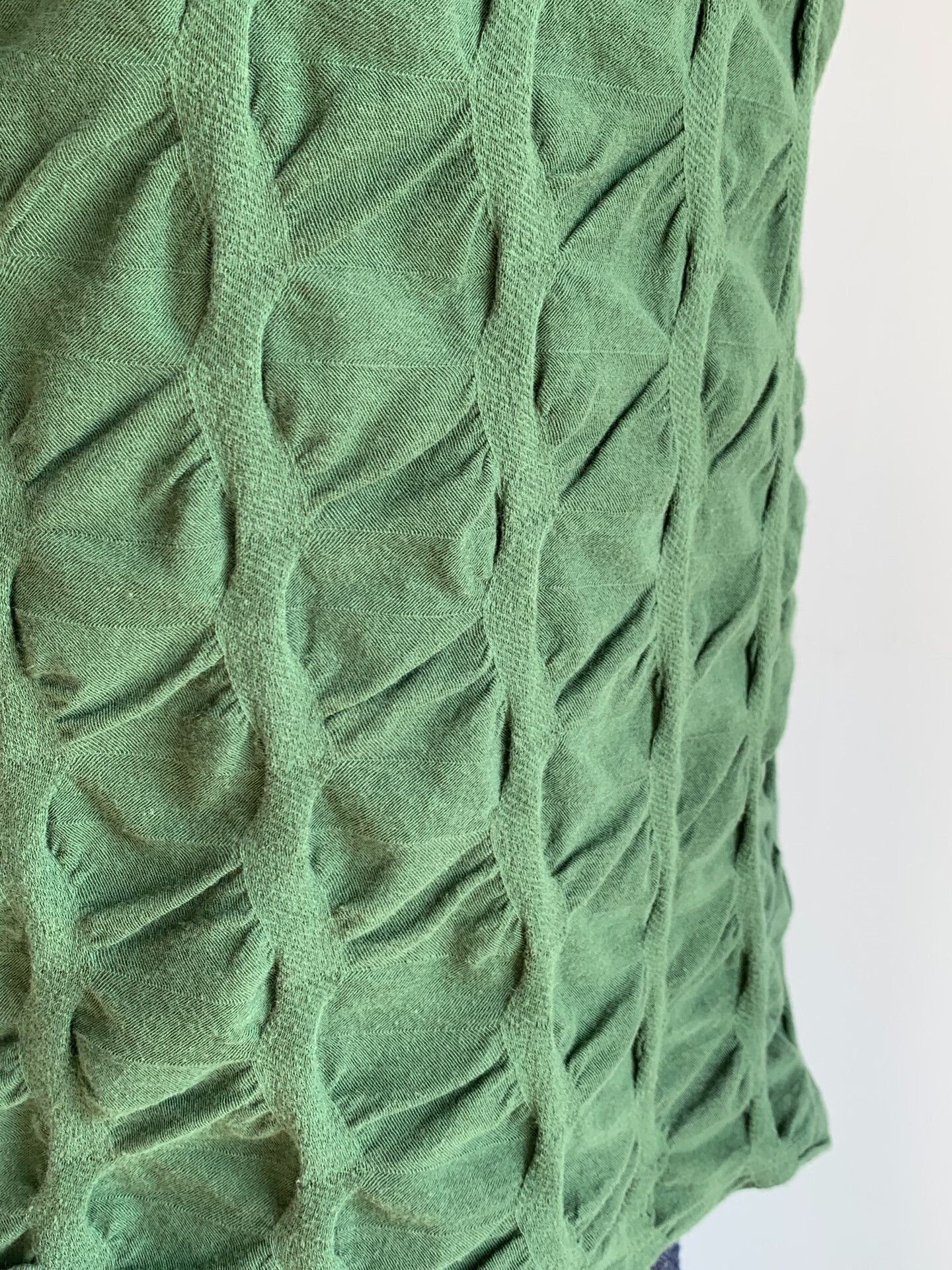 Issey Miyake Issey Miyake Green Top with Unique Texture Size M / US 6-8 / IT 42-44 - 4 Thumbnail