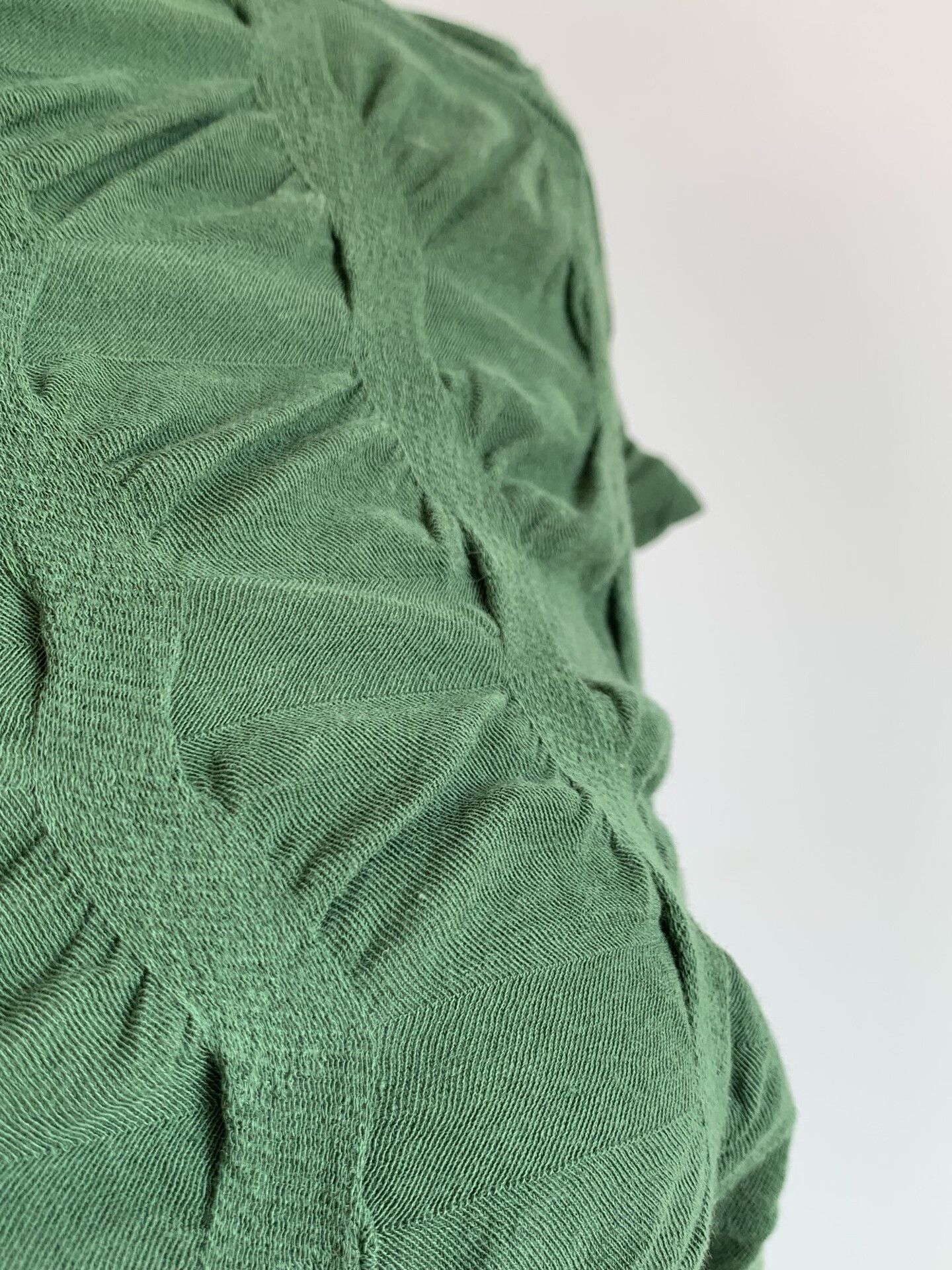 Issey Miyake Issey Miyake Green Top with Unique Texture Size M / US 6-8 / IT 42-44 - 3 Thumbnail