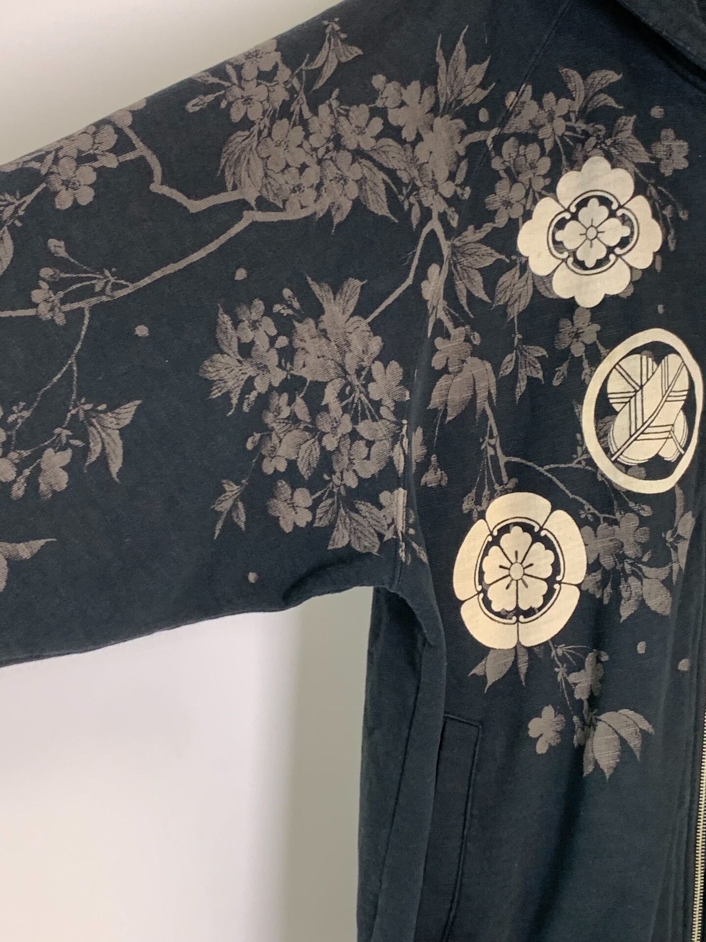 Flying Coffin Floral Embroidered Hoodie with Koi Design Size US XL / EU 56 / 4 - 4 Thumbnail