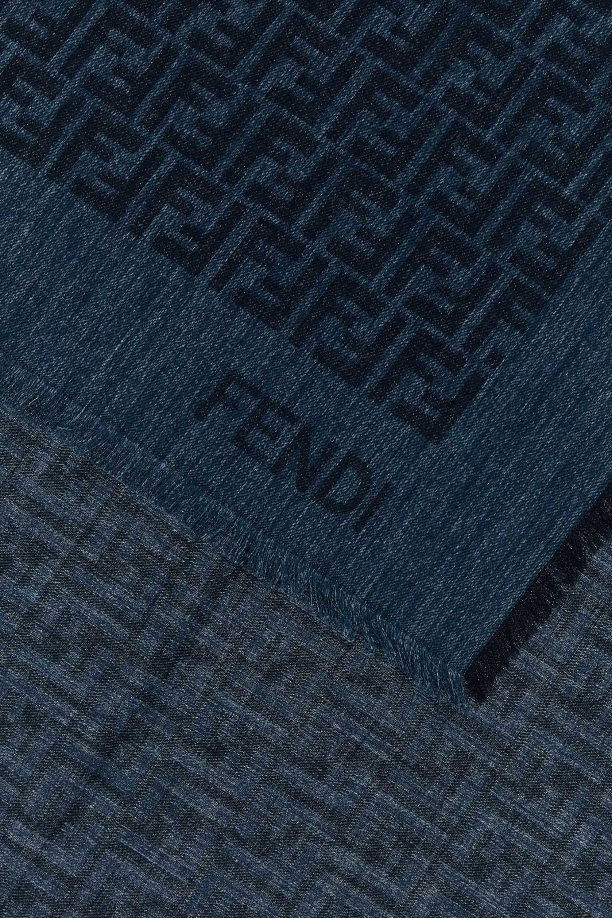 Fendi Embroidered Cotton Blend Scarf Size ONE SIZE - 2 Thumbnail