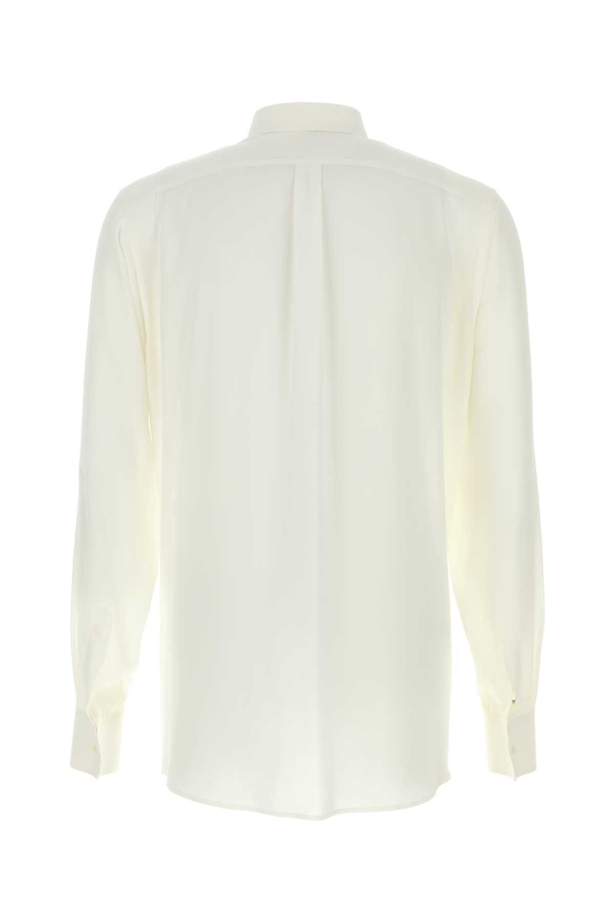 Dolce & Gabbana White Crepe Shirt Size US L / EU 52-54 / 3 - 2 Thumbnail