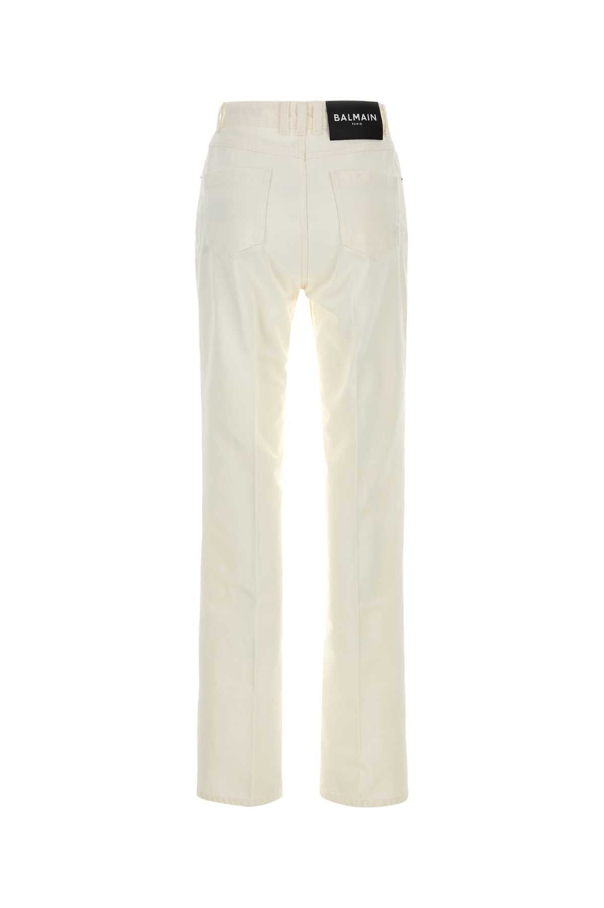 Balmain White Denim Jeans Size 28" / US 6 / IT 42 - 2 Thumbnail