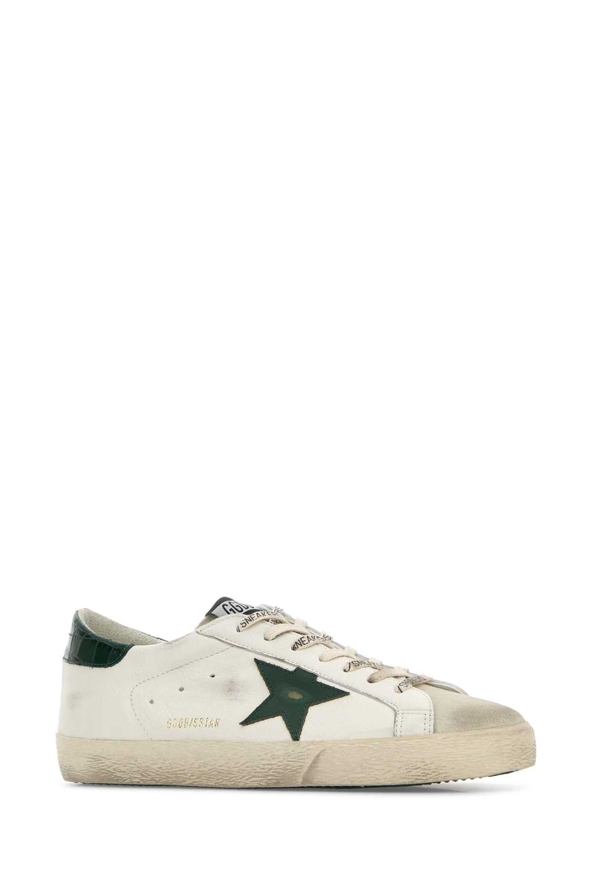 Golden Goose White Leather Super Star Sneakers Size US 7 / EU 40 - 2 Thumbnail