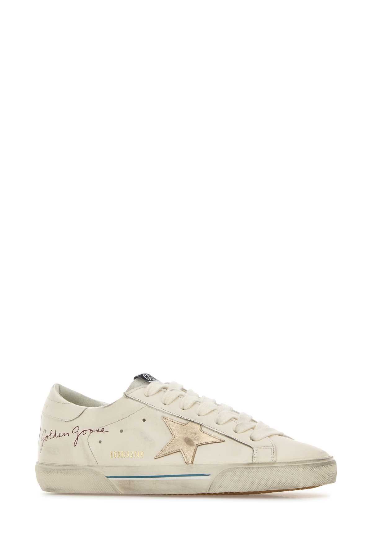 Golden Goose Ivory Leather Super Star Sneakers Size US 12 / EU 45 - 2 Thumbnail