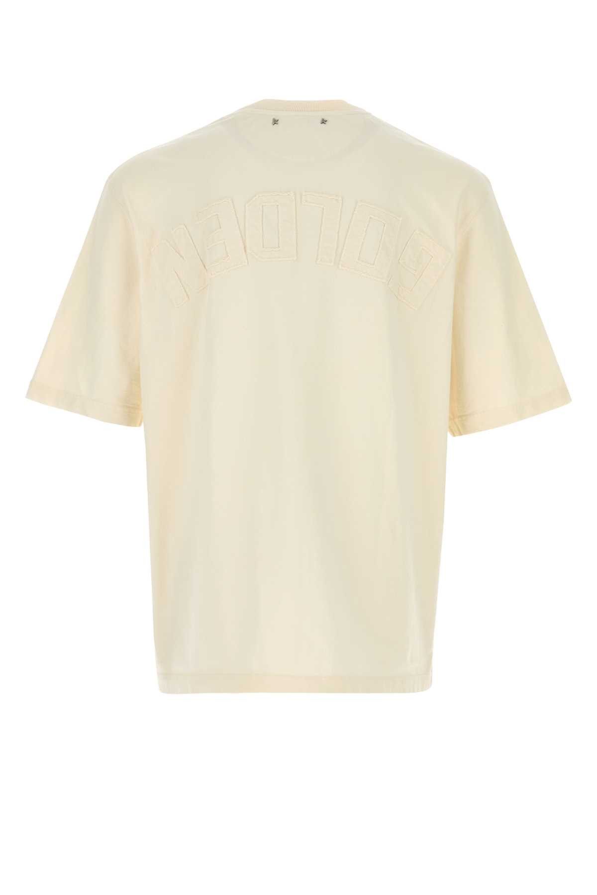 Golden Goose Cream Cotton T-Shirt Size US M / EU 48-50 / 2 - 2 Thumbnail