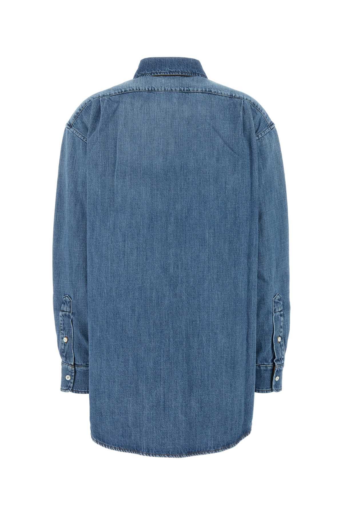 Miu Miu Denim Oversize Shirt Size M / US 6-8 / IT 42-44 - 2 Thumbnail