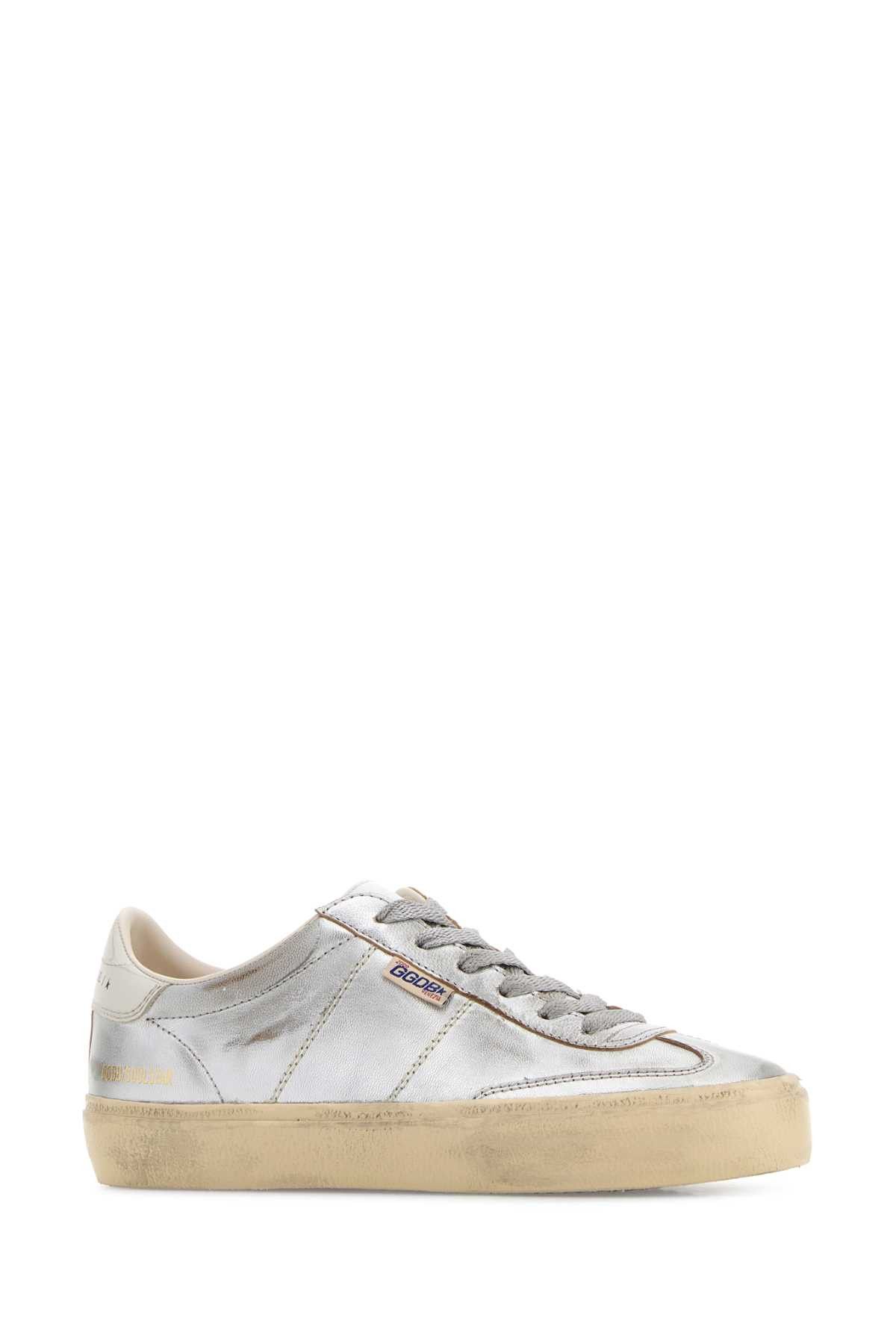Golden Goose Silver Leather Soul Star Sneakers Size US 11 / IT 41 - 2 Thumbnail