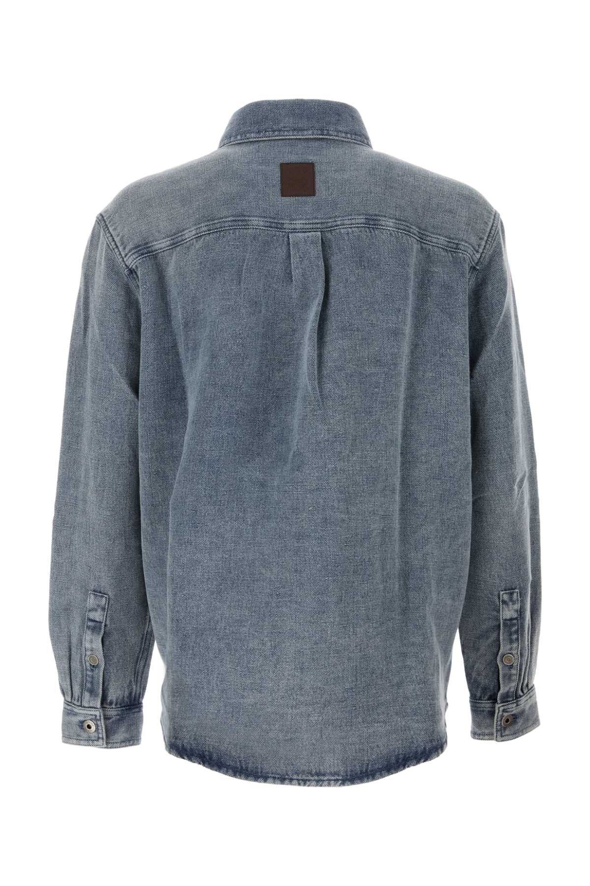 Loewe Denim Blue Cotton Blend Oversize Shirt Size US XL / EU 56 / 4 - 2 Thumbnail