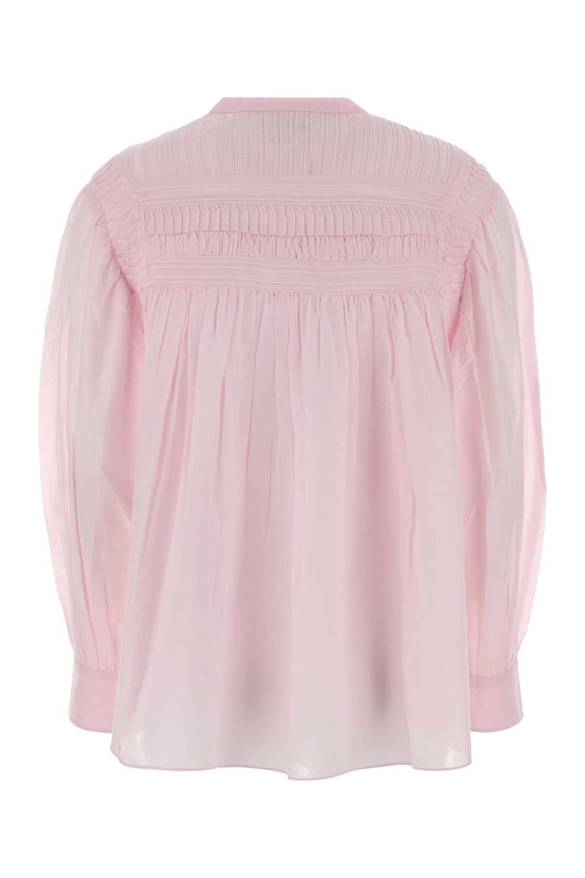 Isabel Marant Etoile Pink Cotton Plalia Blouse Size M / US 6-8 / IT 42-44 - 2 Thumbnail