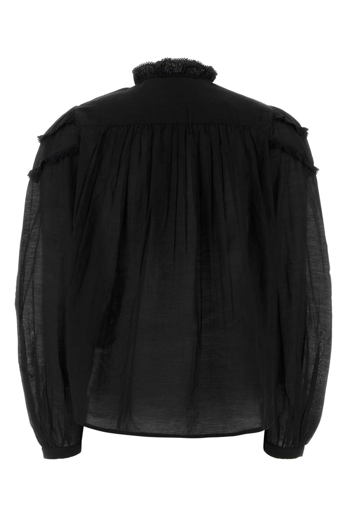 Isabel Marant Etoile Black Cotton Blend Christa Shirt Size M / US 6-8 / IT 42-44 - 2 Thumbnail