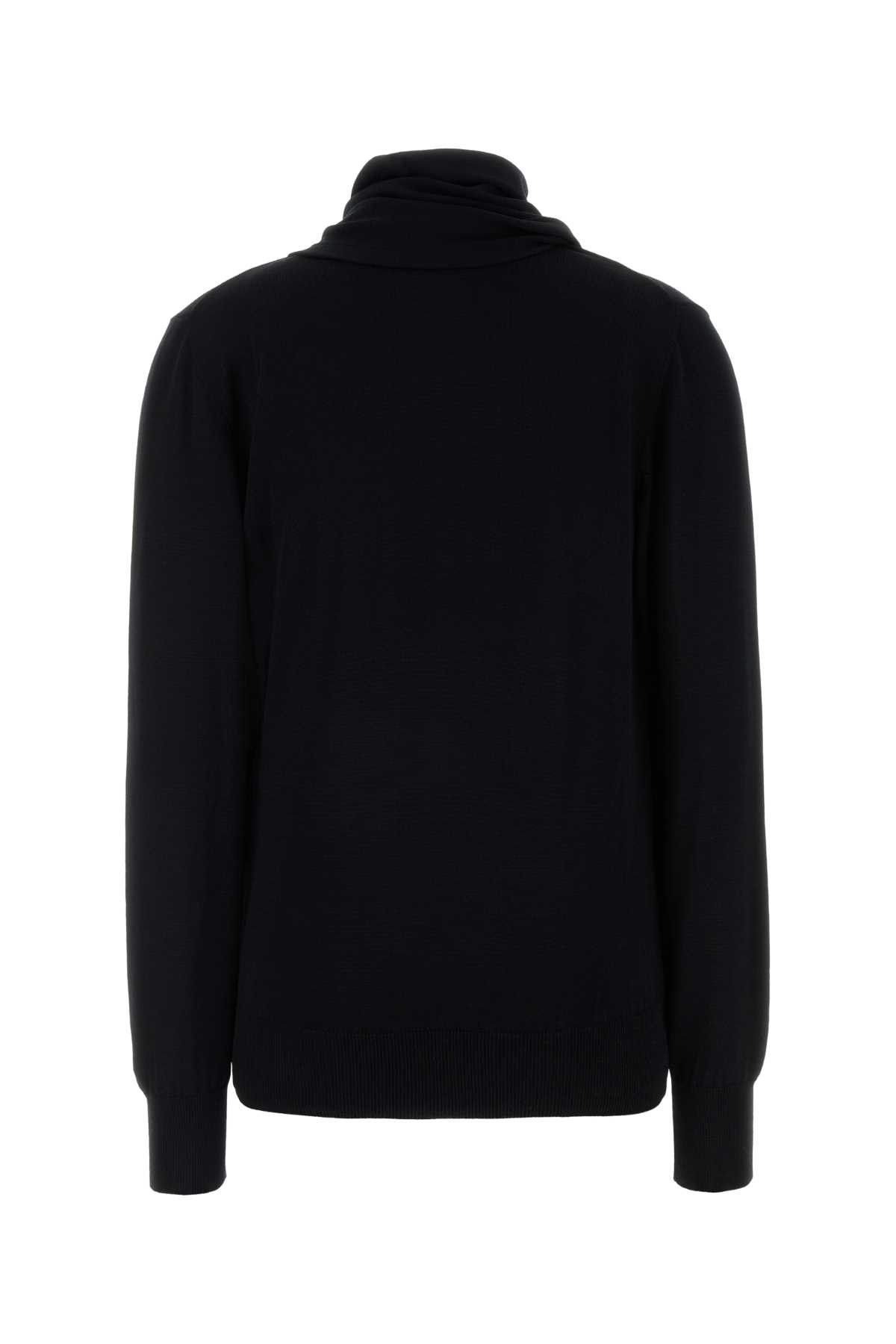 Jil Sander Black Wool Sweater Size S / US 4 / IT 40 - 2 Thumbnail