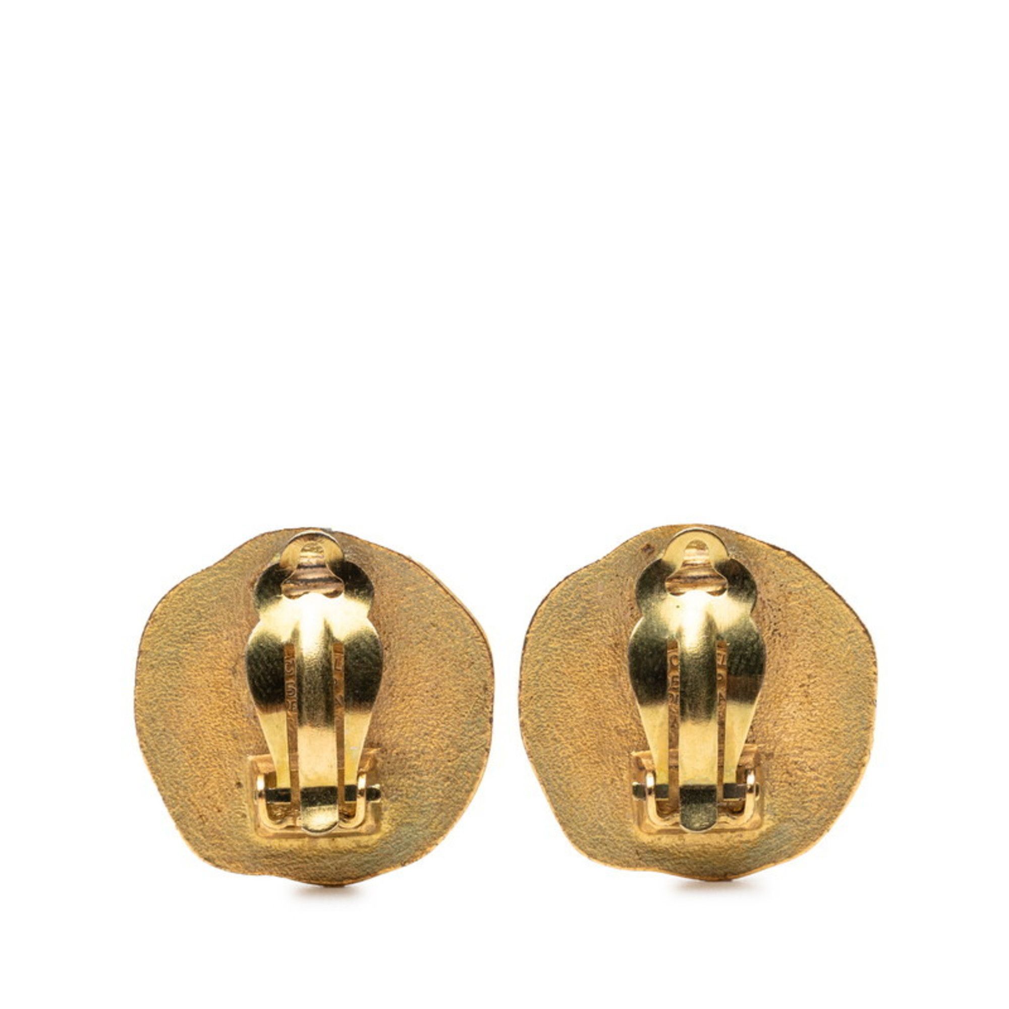 Chanel Vintage Chanel Coco Mark Earrings, Gold Plated, Women's, CHANEL Size ONE SIZE - 2 Thumbnail