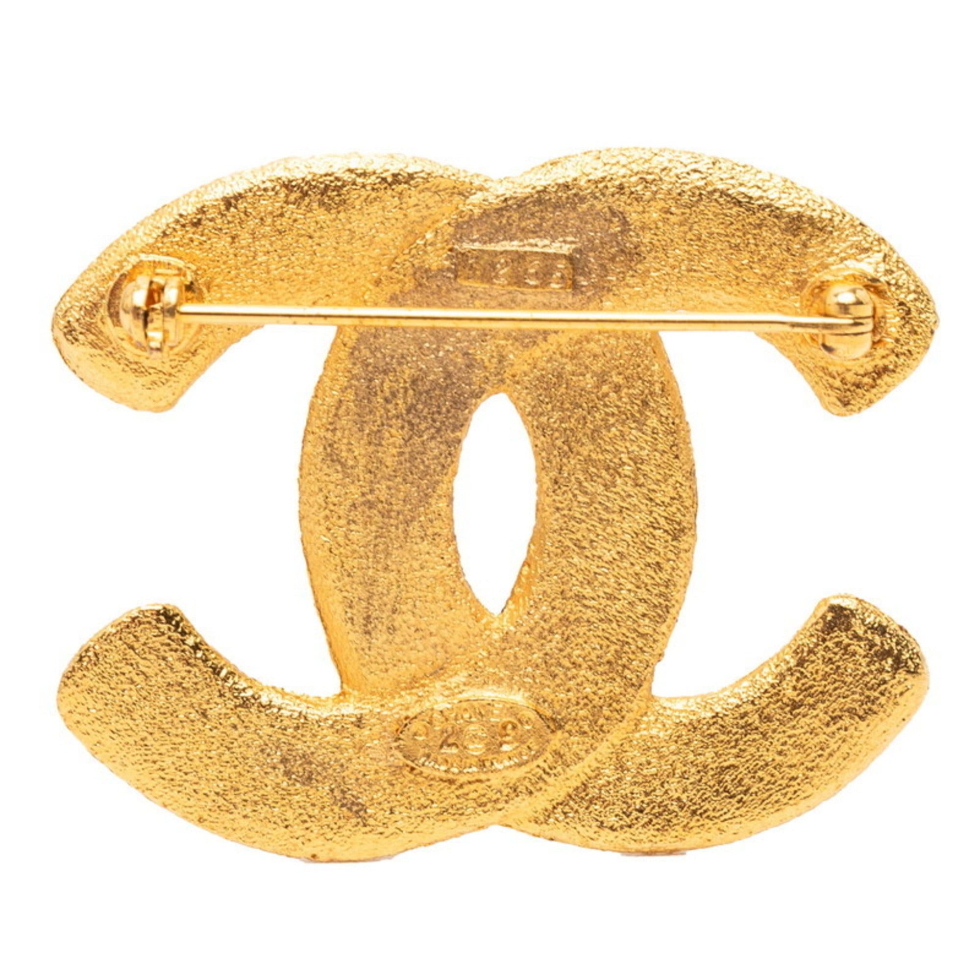 Chanel Chanel Coco Mark Brooch, Gold Plated, Women's, CHANEL Size ONE SIZE - 2 Thumbnail