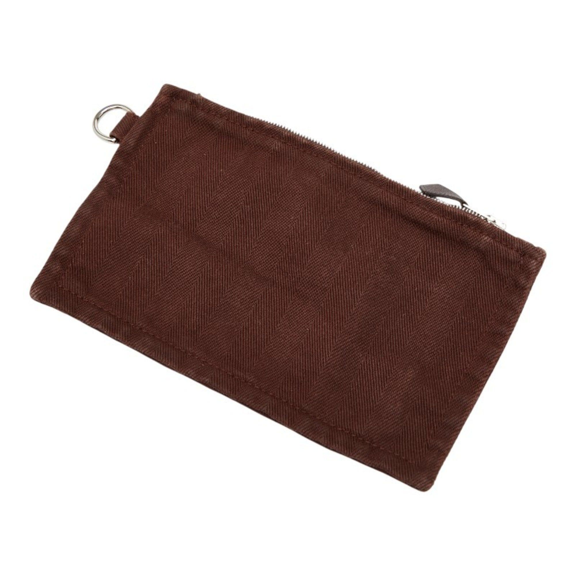 Hermes Hermes Hermès Valparaiso PM Handbag Tote Bag in Brown Toile Chevron Leather for Women Size ONE SIZE - 11 Thumbnail