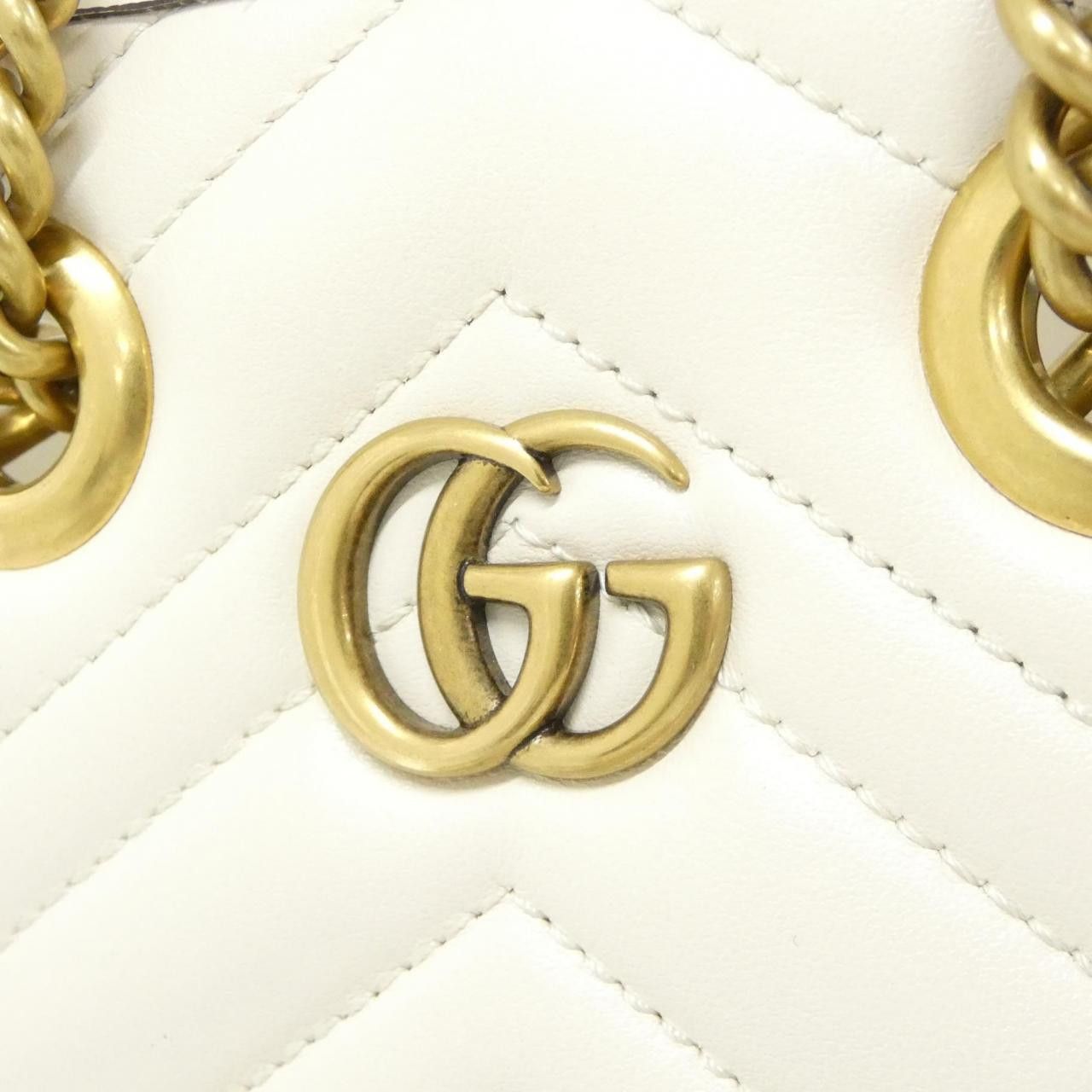 Gucci Gucci Gucci GG MARMONT Quilting Chevron Leather Shoulder Bag Leather Crossbody Bag 696123 DTDHT DUTY FREE for USA Size ONE SIZE - 4 Thumbnail