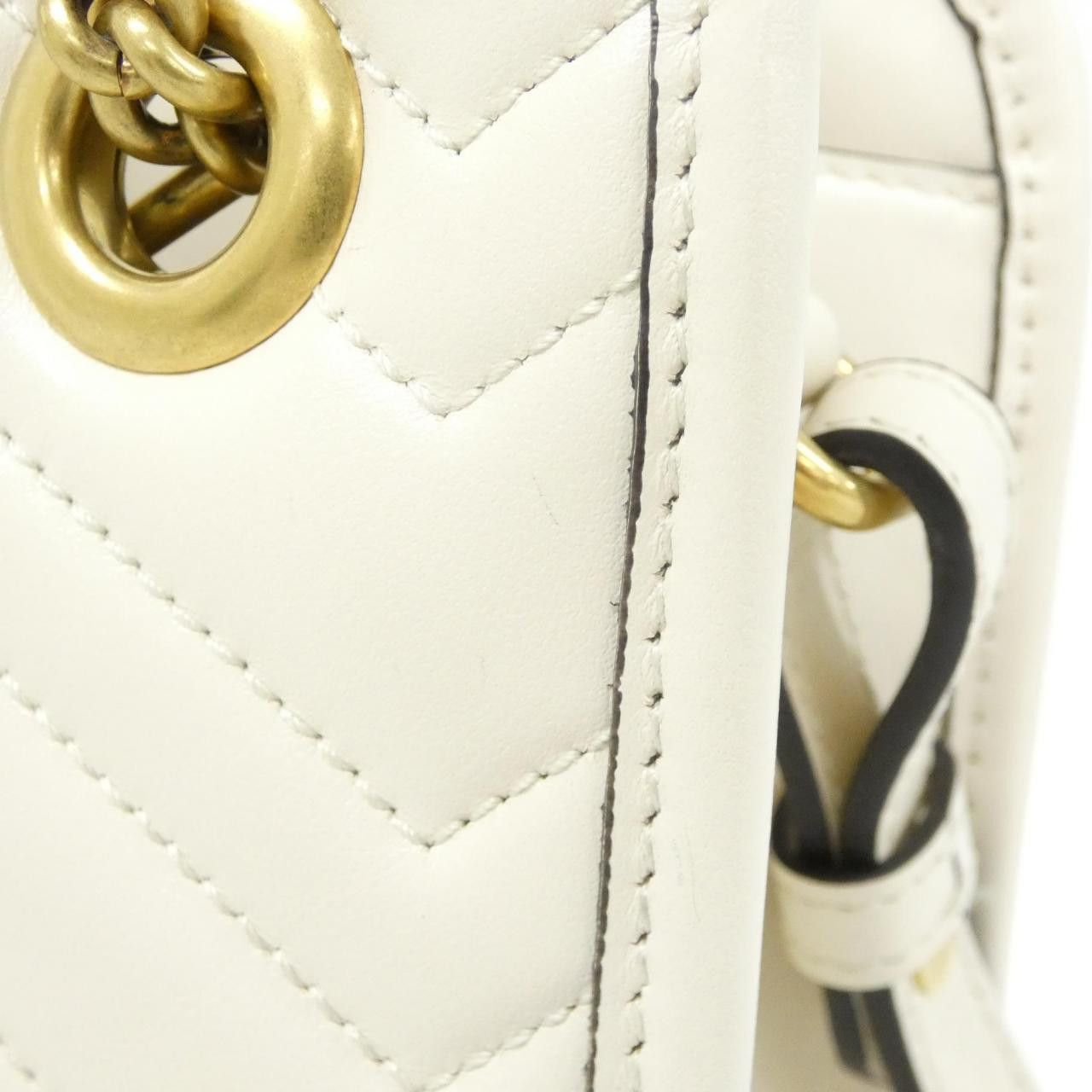 Gucci Gucci Gucci GG MARMONT Quilting Chevron Leather Shoulder Bag Leather Crossbody Bag 696123 DTDHT DUTY FREE for USA Size ONE SIZE - 3 Thumbnail