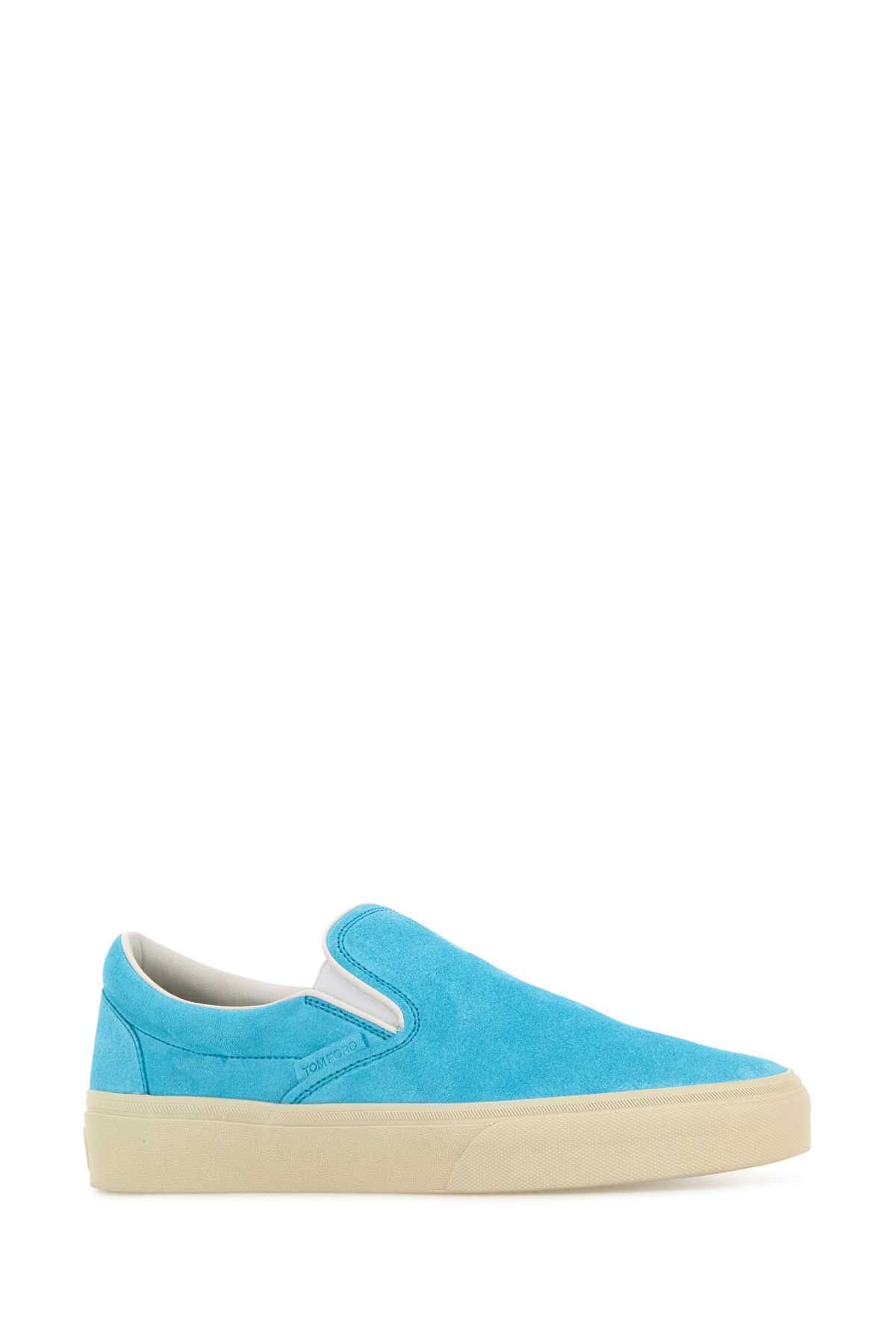 Tom Ford Light Blue Suede Slip Ons Size US 10 / EU 43 - 2 Thumbnail